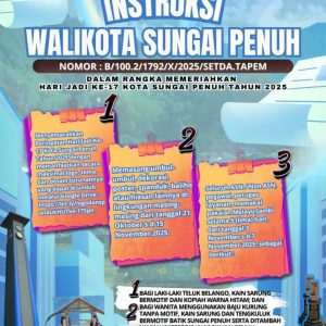 HUT Ke 17 Kota Sungai Penuh, ASN Lingkup Pemkot untuk Memakai Batik Selama Lima Hari