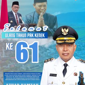 Wako Alfin Ucapkan Selamat Ulang Tahun Ke-61 Wawako Azhar Hamzah