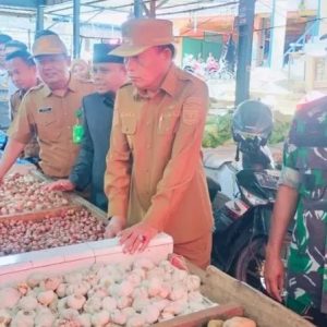 Sidak Pasar Tanjung Bajure, Wawako: Harga Pangan Stabil dan Beras Mencukupi