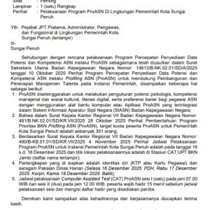 Pemkot Sungai Penuh Ikuti Assessment ProASN untuk Pemetaan Kompetensi ASN