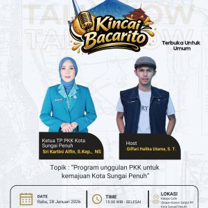 Hadiri Talkshow Kincai Bacarito, Narasumber Ketua TP PKK Kota Sungai Penuh