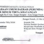 Ini Himbauan PDAM Tirta Khayangan untuk Panitia Qurban Kota Sungai Penuh