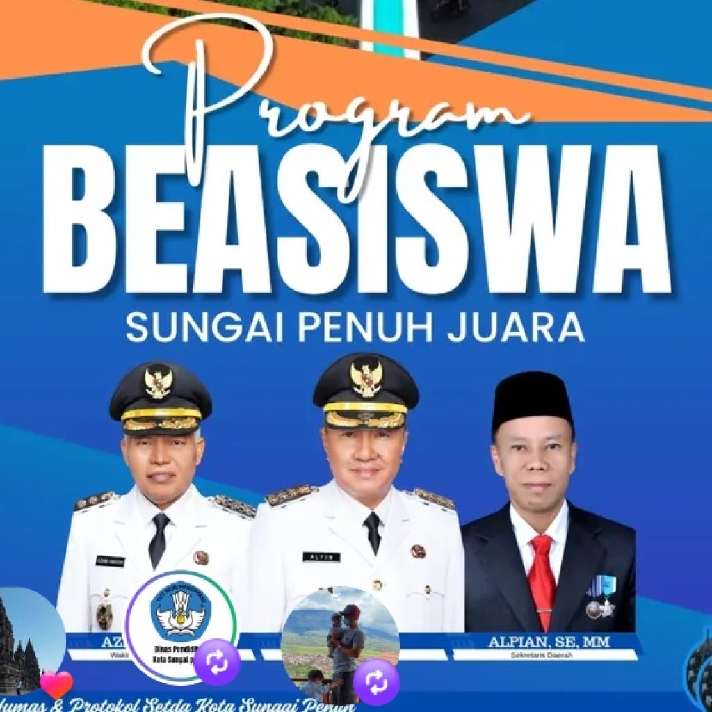 Pendaftaran Beasiswa Sungai Penuh JUARA 2026 Diperpanjang