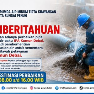 Pendistribusian Air PDAM Unit Kumun Debai Terganggu, Pelanggan Diminta Menampung Air Secukupnya