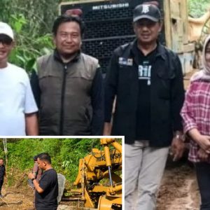 Memastikan Selesai Tepat Waktu, Maya Dampingi Murison Meninjau Pekerjaan Jalan Selampaung-Masgo