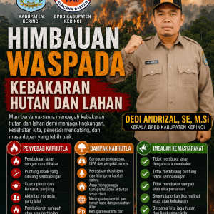 Cuaca Extrem, BPBD Kerinci Imbau Warga Waspada Kebakaran Hutan dan Lahan