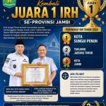 Sukses!! Pemkot Sungai Penuh Juara 1 IRH Tiga Kali Berturut-turut