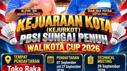 Jaring Bibit Atlet Bulu Tangkis Masa Depan. PBSI Kota Sungai Penuh Gelar Kejurkot 2026