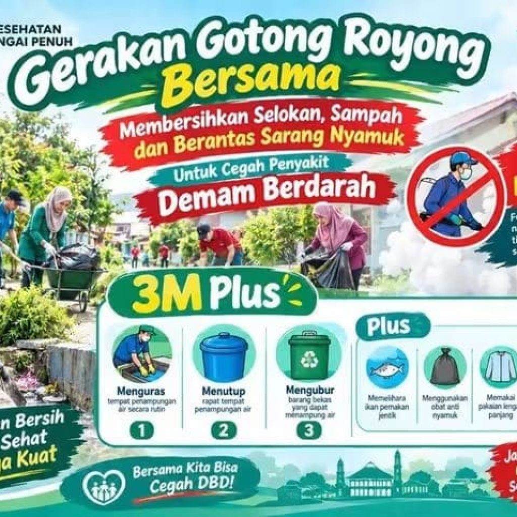Cegah DBD, Dinkes Kota Sungai Penuh Imbau Warga Jaga Kebersihan Lingkungan