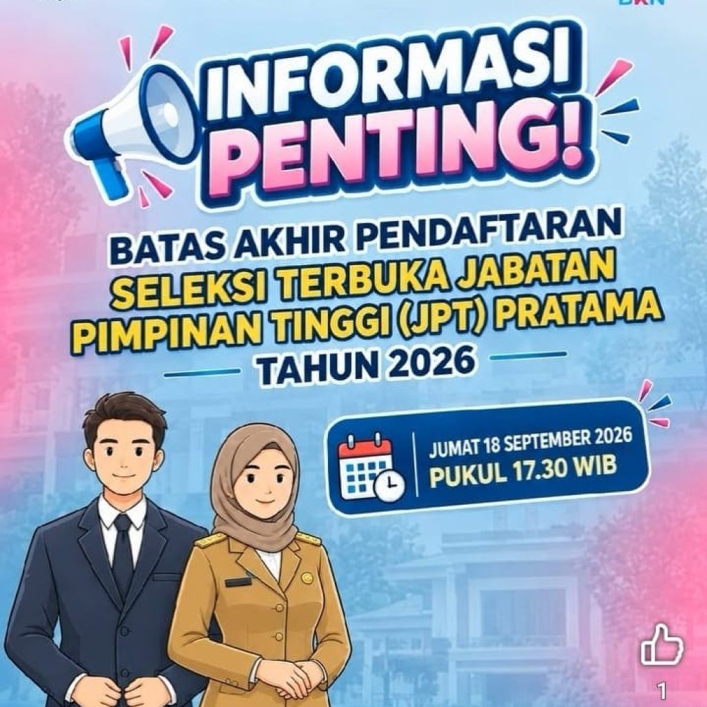 BKPSDM: JPT Pratama Kota Sungai Penuh 2026 Murni Tanpa Titipan