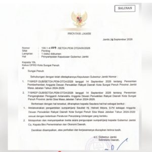 Hj. Helneti Mesra Segera Dilantik Sebagai PAW Anggota DPRD Kota Sungai Penuh